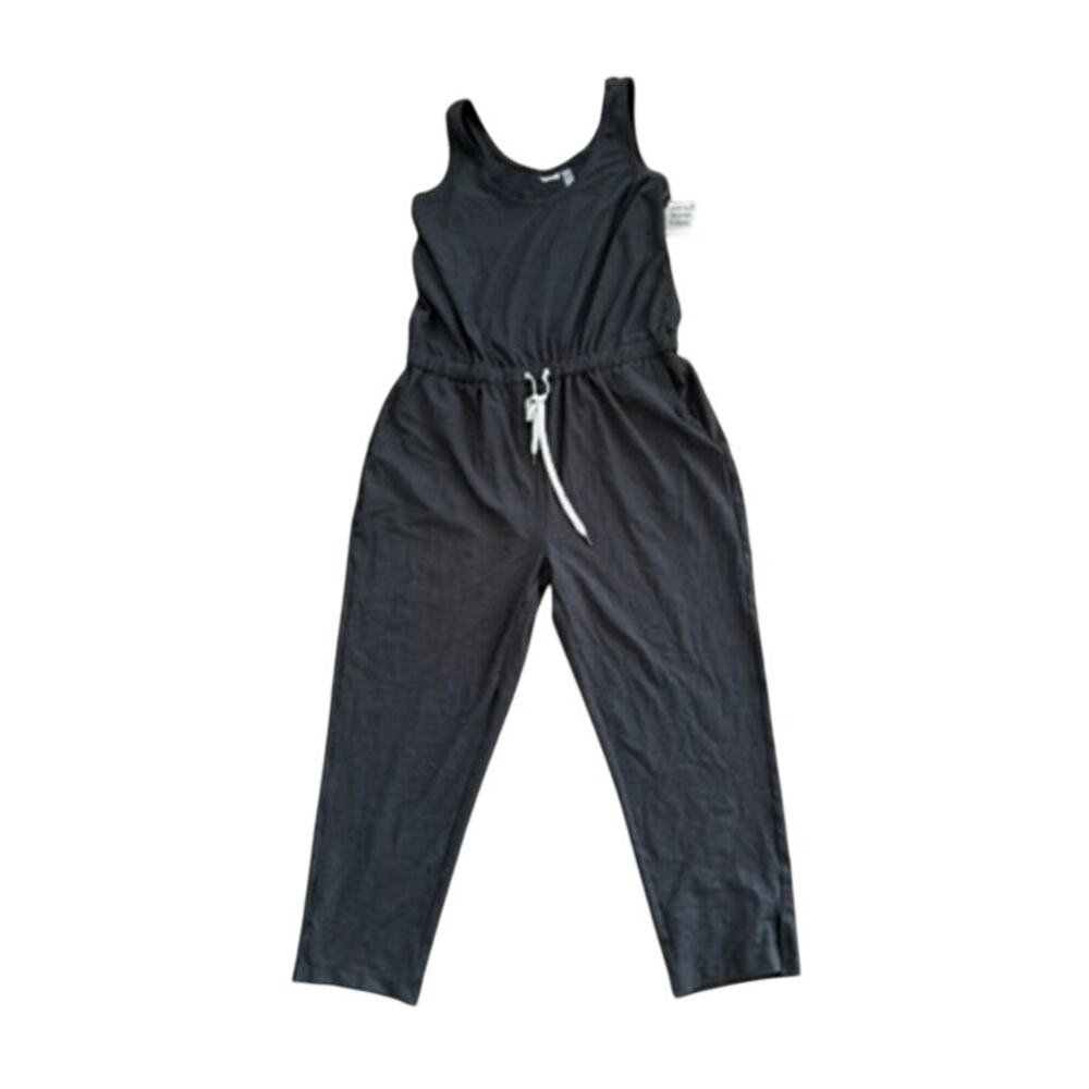 Zella Gwen Sleeveless Knit Jumpsuit NWT Grey Dark Heather Size L Nordstrom